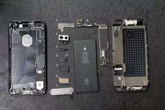 iPhone7手機密封的內(nèi)部結構圖