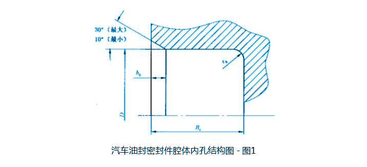 汽車油封的腔體內(nèi)孔倒角結(jié)構(gòu)圖